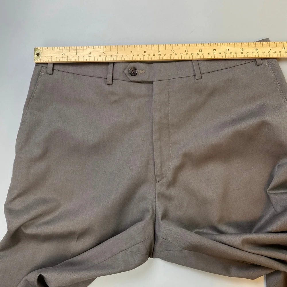 JOSEPH ABBOUD Dress Pants Mens 36R Brown 100% Wool Vintage Classic Business